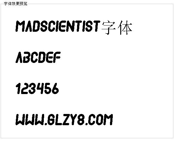 Madscientist字体