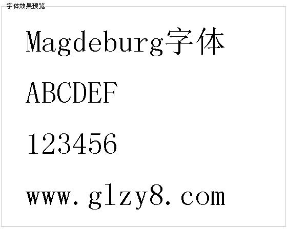 Magdeburg字体