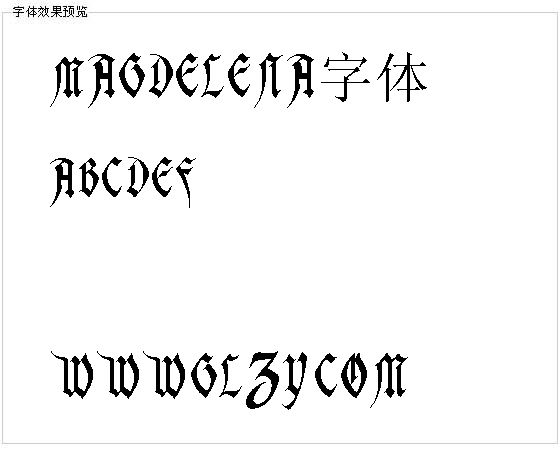 Magdelena字体