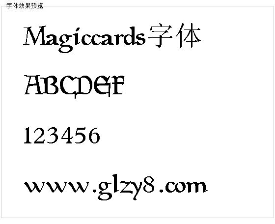 Magiccards字体