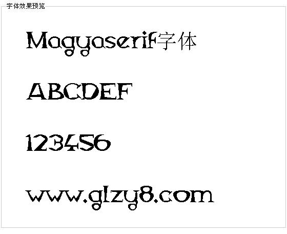 Magyaserif字体