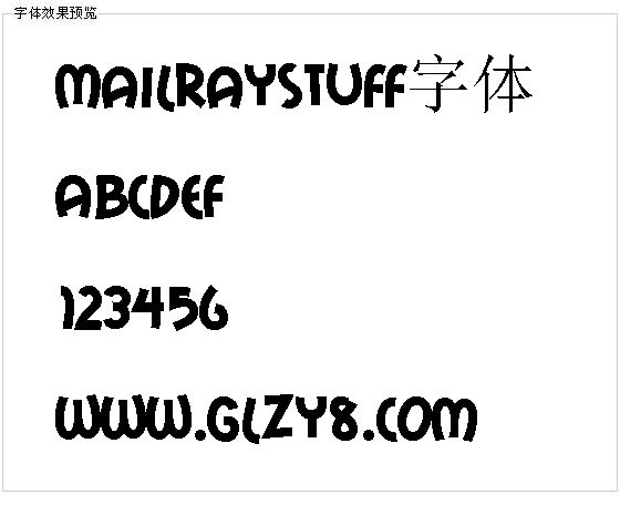 Mailraystuff字体