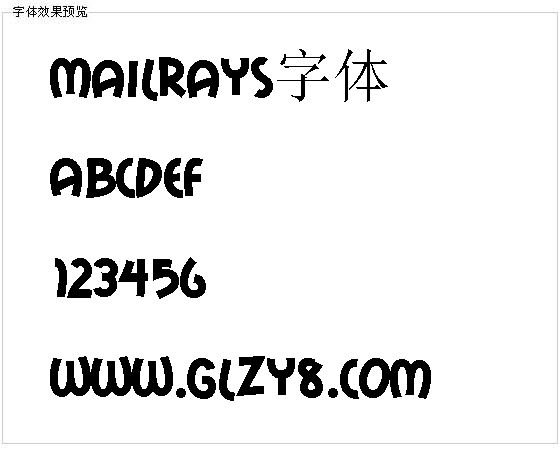 Mailrays字体