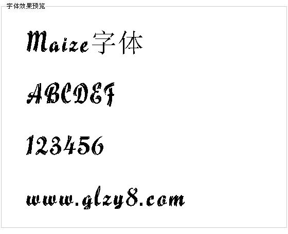 Maize字体