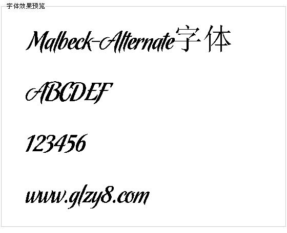 Malbeck-Alternate字体