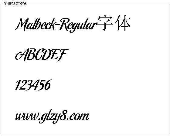 Malbeck-Regular字体