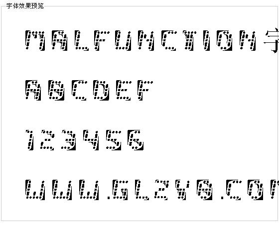 Malfunction字体