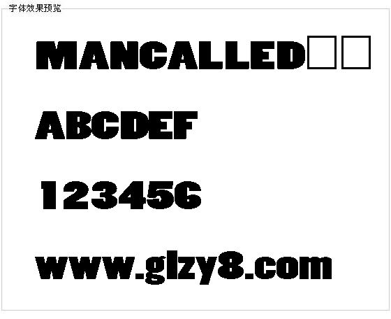 MANCALLED字体