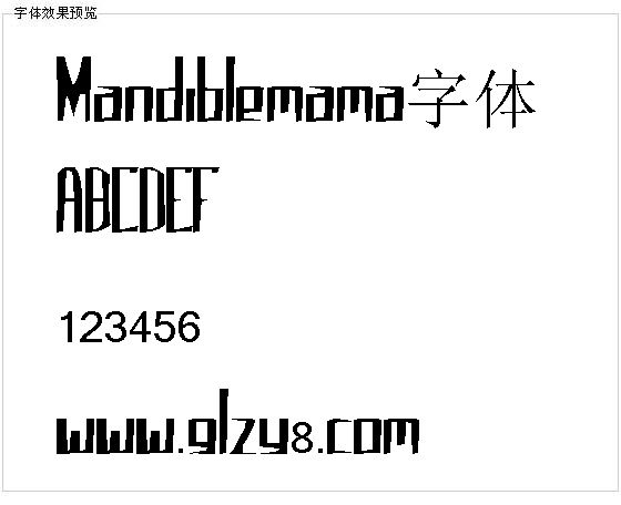 Mandiblemama字体