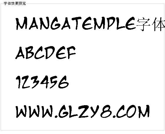 Mangatemple字体