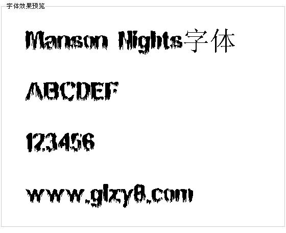 Manson Nights字体