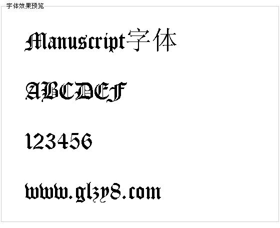 Manuscript字体