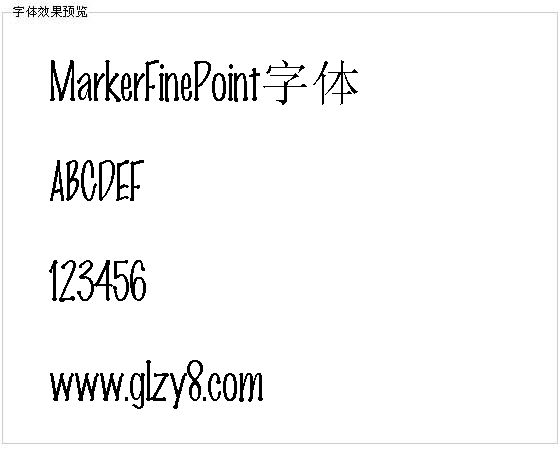 MarkerFinePoint字体