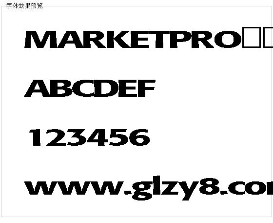 MARKETPRO字体