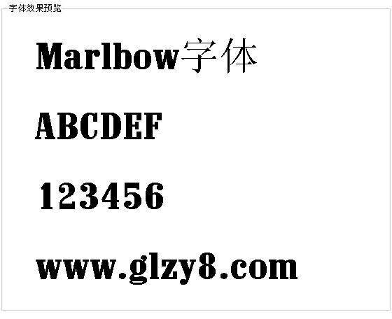 Marlbow字体