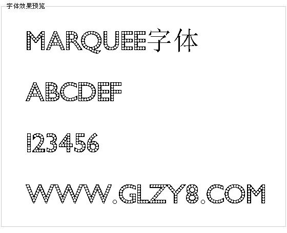 Marquee字体