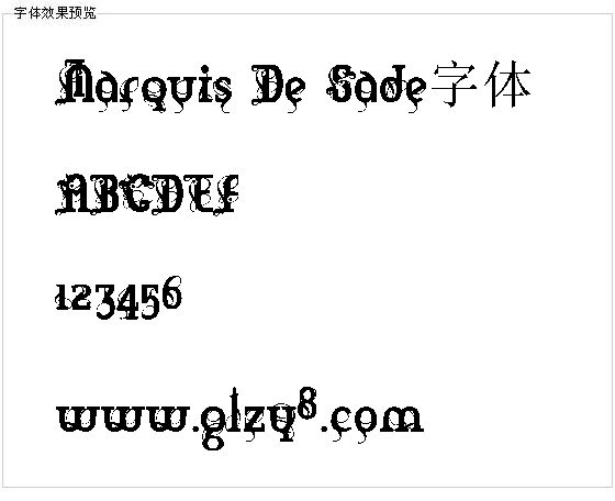 Marquis De Sade字体