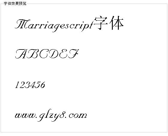 Marriagescript字体