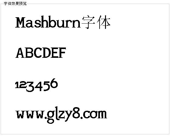 Mashburn字体