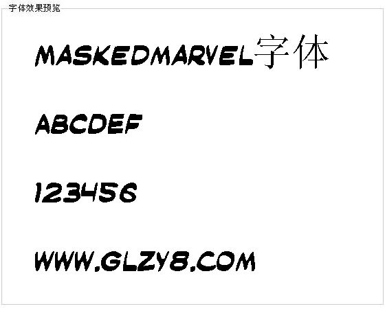 Maskedmarvel字体