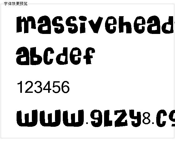 Massiveheadachell字体