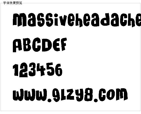 Massiveheadache字体