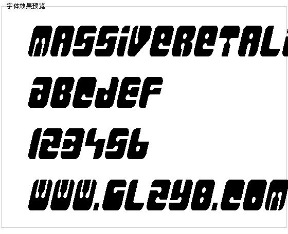 MassiveRetaliation字体