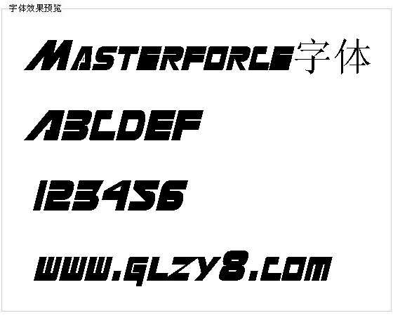 Masterforce字体