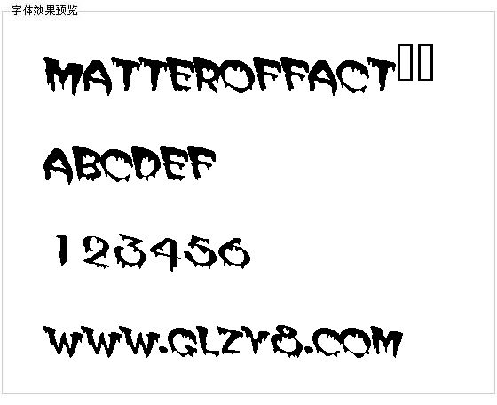 MATTEROFFACT字体