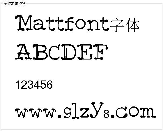 Mattfont字体