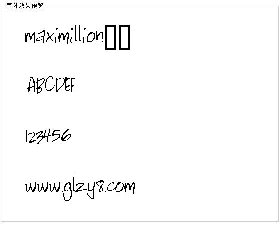 maximillion字体