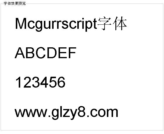 Mcgurrscript字体