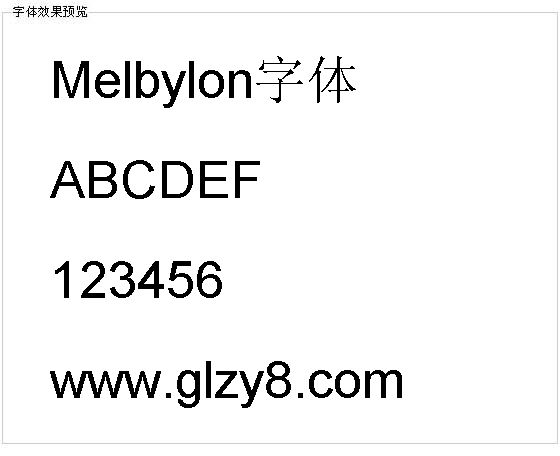 Melbylon字体