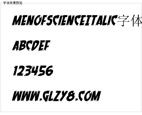 MenofScienceItalic字体