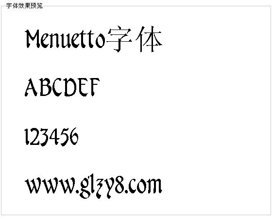 Menuetto字体