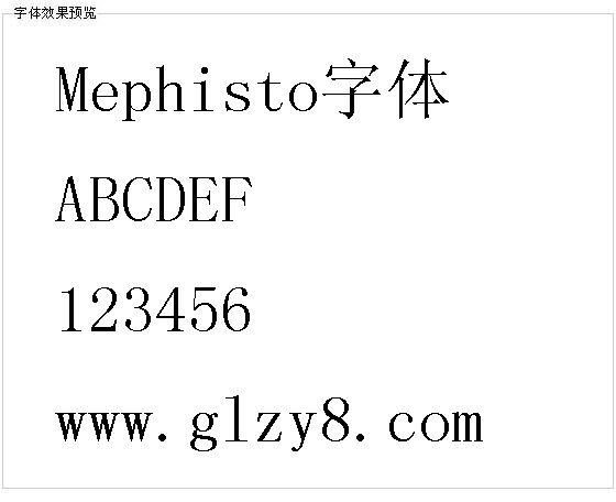 Mephisto字体