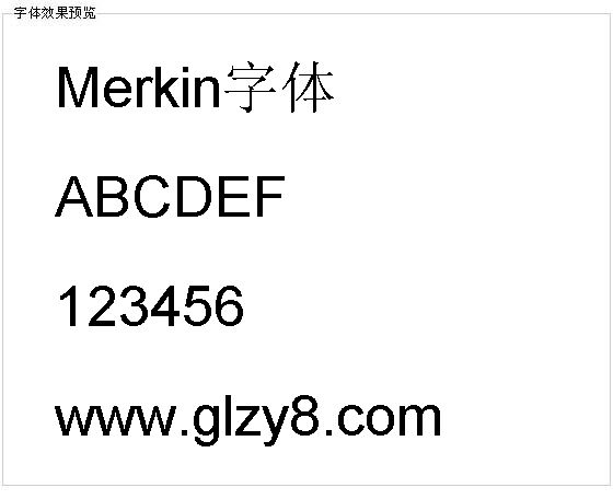 Merkin字体