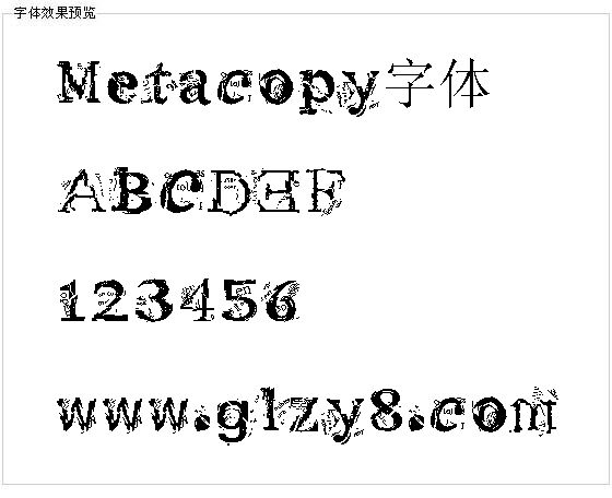 Metacopy字体