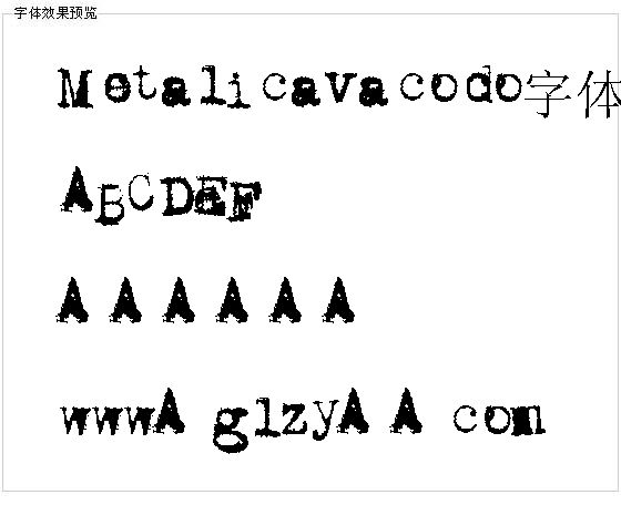 Metalicavacodo字体