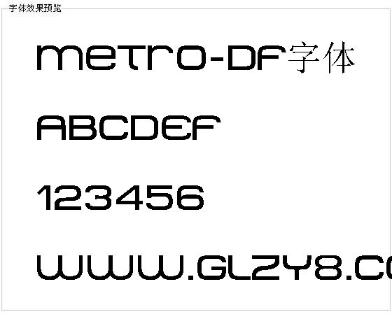 Metro-df字体