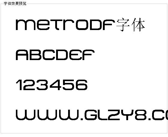 MetroDF字体