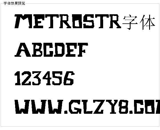 Metrostr字体