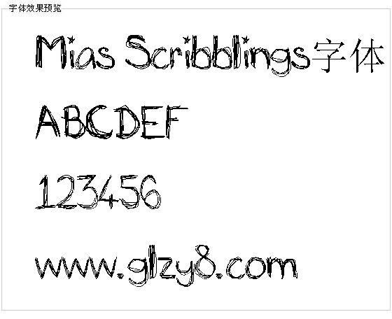 Mias Scribblings字体