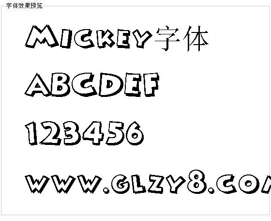 Mickey字体