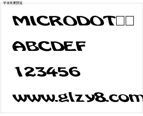 MICRODOT字体