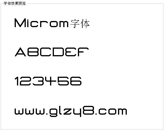 Microm字体