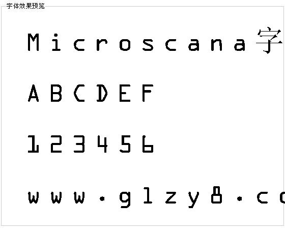 Microscana字体