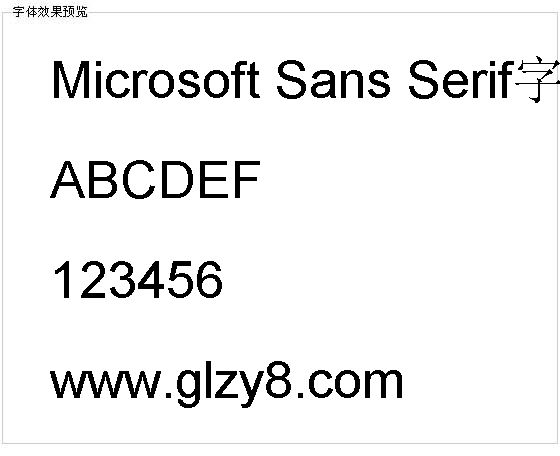 Microsoft Sans Serif字体