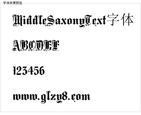 MiddleSaxonyText字体