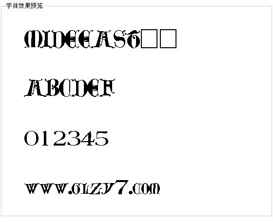 MIDEEAST字体